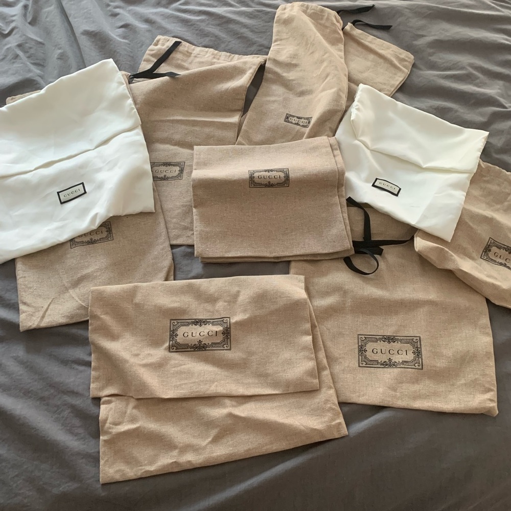 Gucci protection bags for shoes purses etc